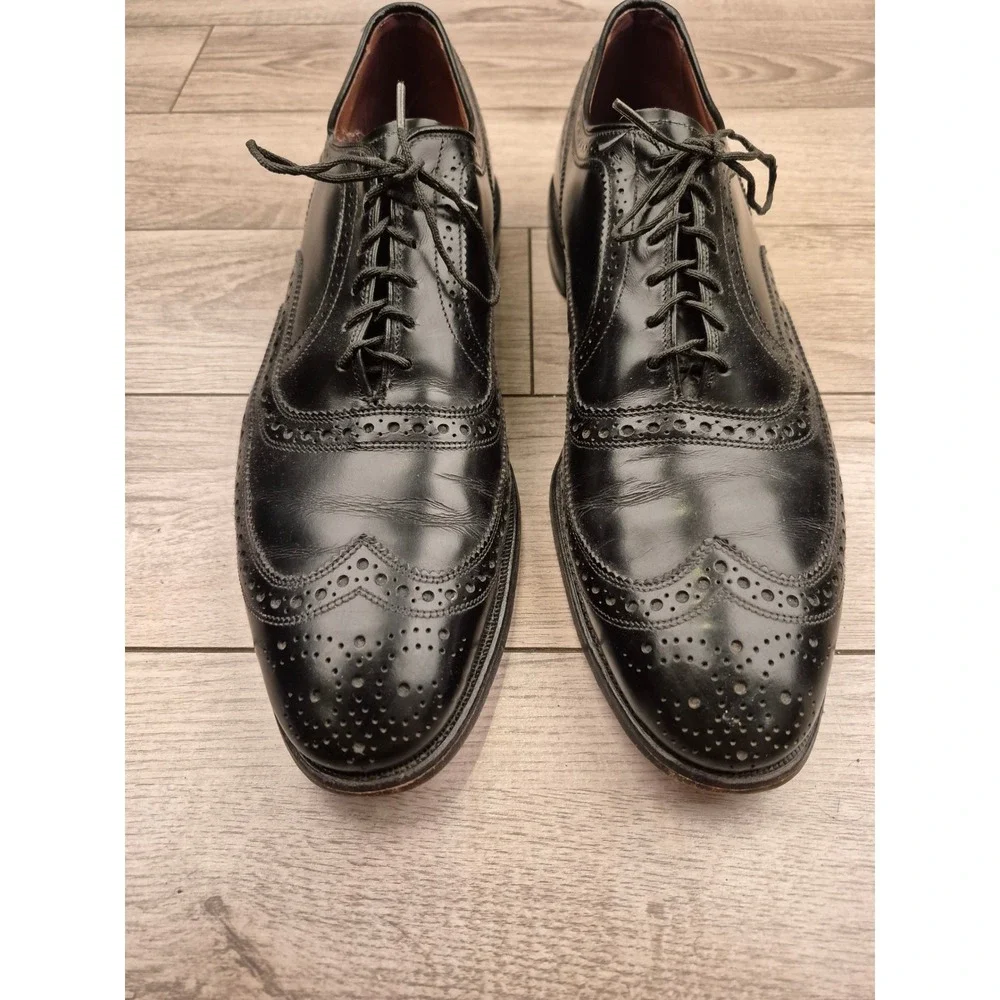 Allen Edmonds McAllister Wingtip Oxford Black Leather Dress Shoes Mens Sz 11.5 A